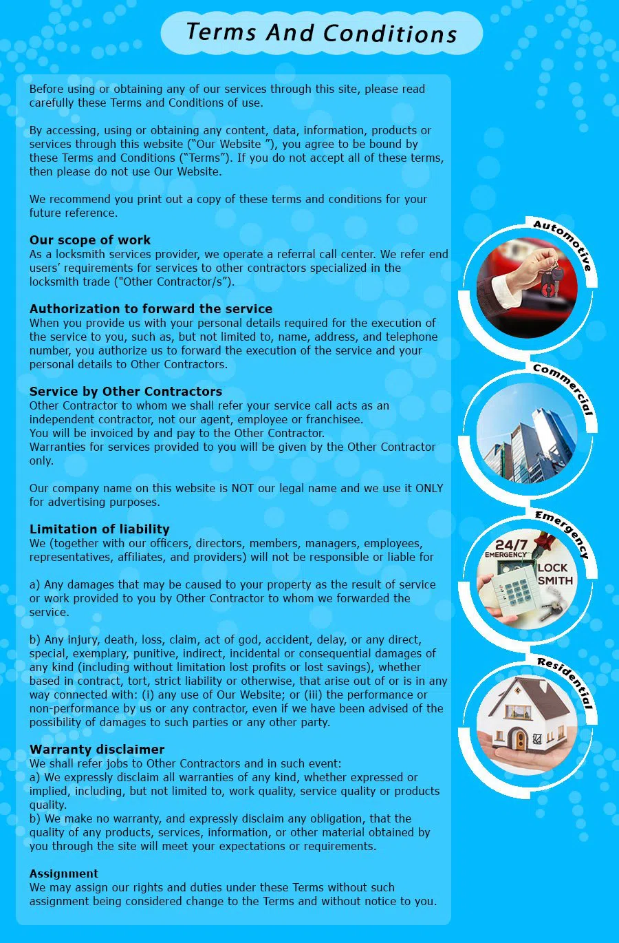 Chicago Lockssmith And Safe, Chicago, IL 312-525-2035 - TermsAndCondition-13